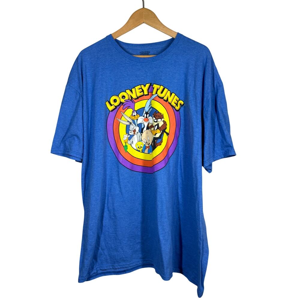 Looney Tunes Graphic Tee Short Sleeve Casual Cartoon Whimsy Pride Colorful 3X